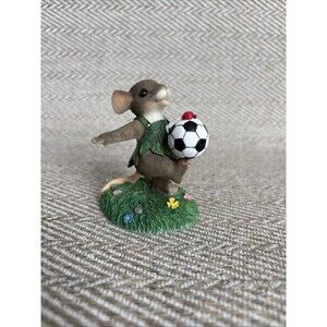 Charming Tails I Get A Kick Out Of You 87/802 Mouse Figurine Soccer Ball